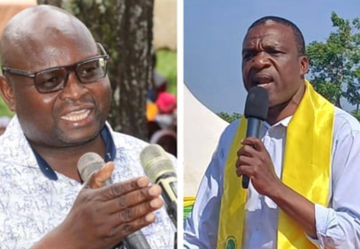 Collage image of Seth Panyako and David Ndakwa, who are eying the Malava parliamentary seat.